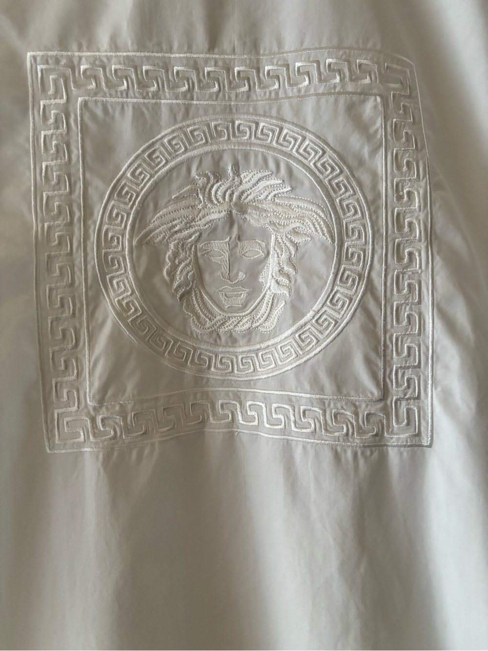 Versace Jeans Collection White Shirt with Black Label Vintage